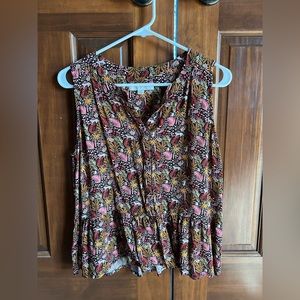 LOFT Peplum Tank size Medium